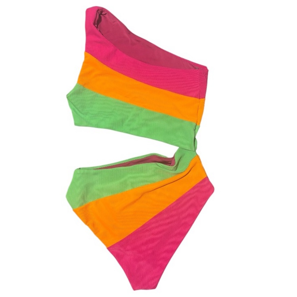 Beach Riot Joyce Stripe Cutout Swimsuit NWT - Picture 4 of 4